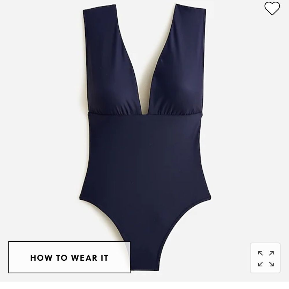 J.Crew Swimsuit Long-Torso V-neck One Piece Size 6